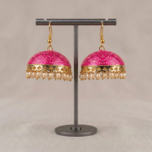 the navratna inspired floral jhumka